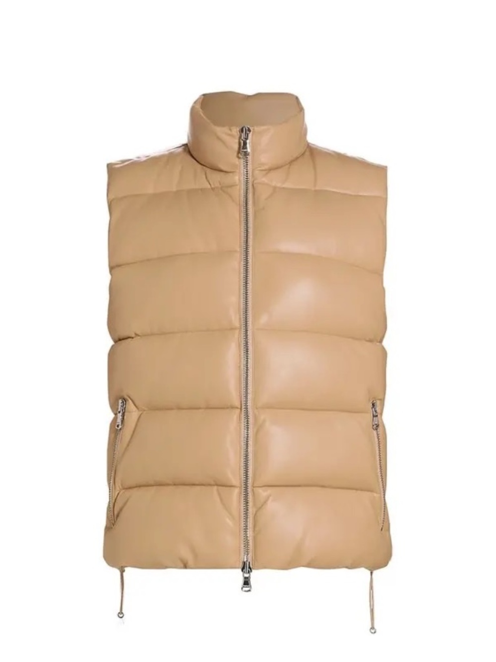 L'AGENCE  Tori Faux Leather Puffer Vest